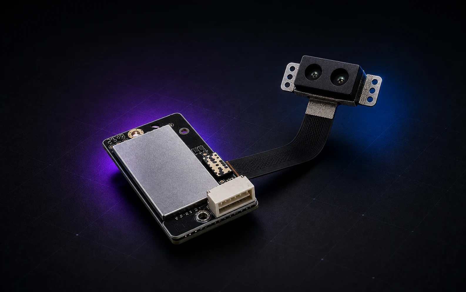 Complete MRP-LD1 solid-state dToF LiDAR module in a compact technical product frame
