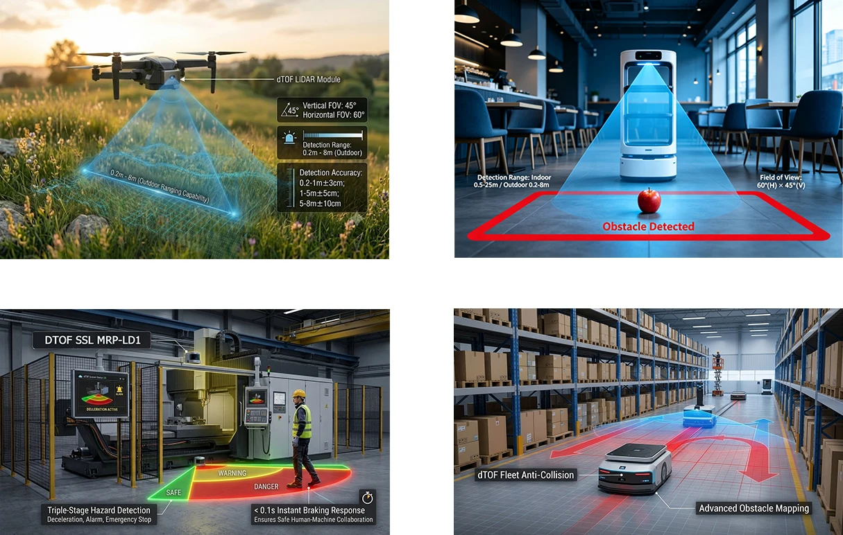 LiDAR drone, robot navigation, industrial inspection and warehouse applications