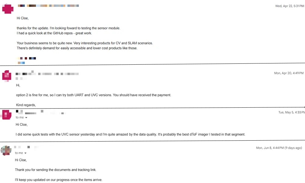 Customer reviews for the MRP-LD1 dToF LiDAR module