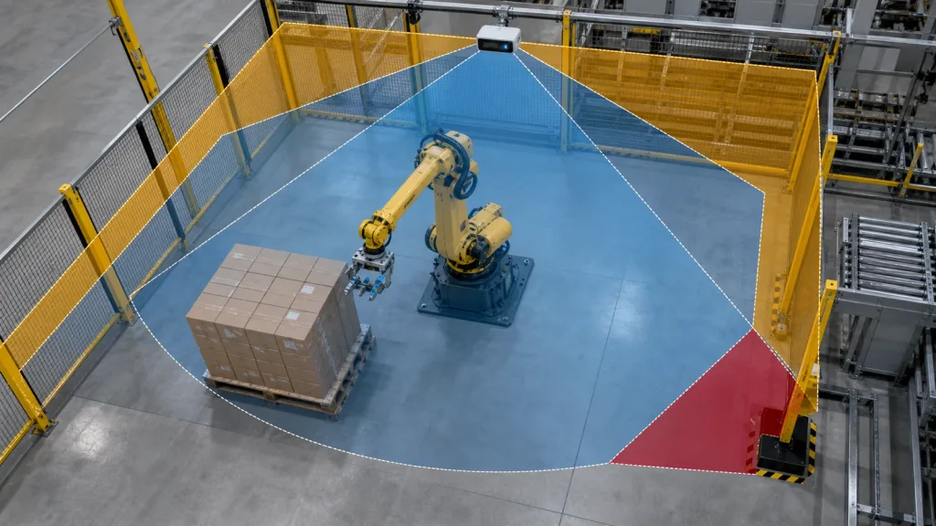 3D depth sensor for Robot Cell Zone Monitoring: How to Validate Coverage, Blind Spots, and Handoff Data