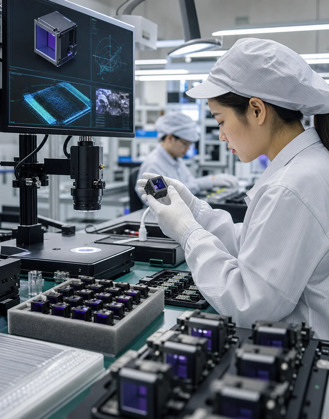 Purpleriver factory inspection workflow for lidar drone and solid-state dToF LiDAR modules